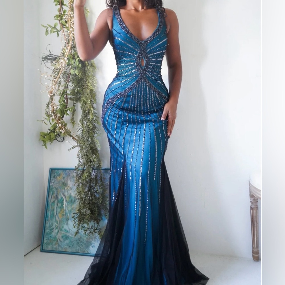 Vintage Y2K Beaded Dress Vintage Beaded Dress Prom Dress Fairy Mermaid Dress